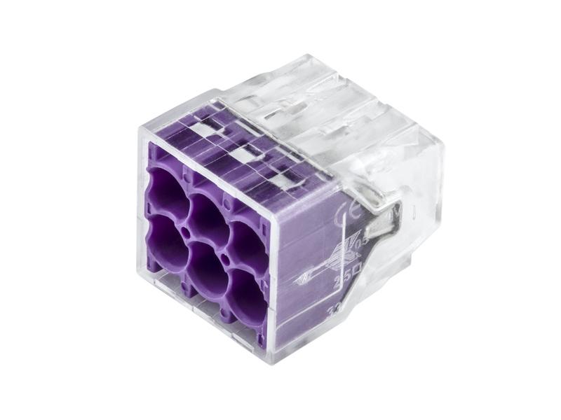 GH0773 6 Pin Push In Connector, Non-Twist Connector for Solid, Stranded, and Tin Bonded Wire